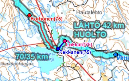 Maaselän huollossa eroa kärkeen 10min