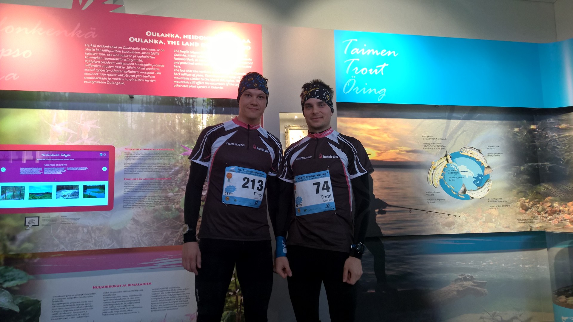 Timppa ja Tomi valmiina lähtöön Oulangalla